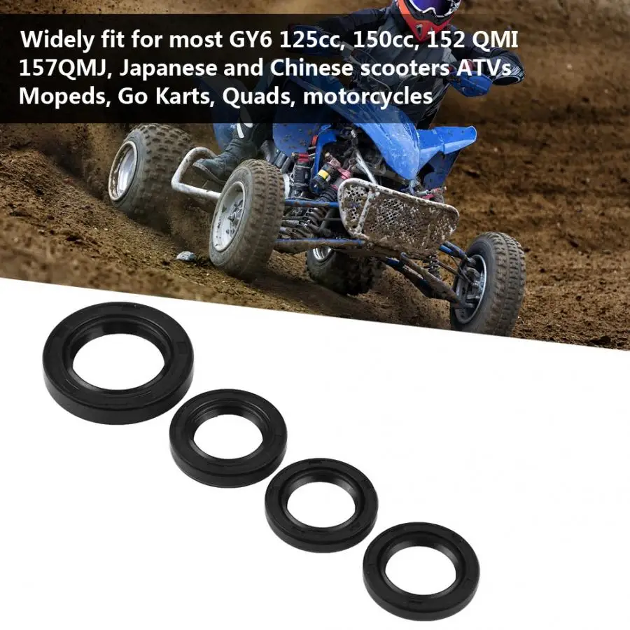 Масляное уплотнение 42395076 для большинства моделей GY6 125cc 150cc 152 QMI 157QMJ 4 шт.|Поршни и