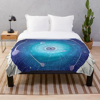 

Behind The Eye Lies A Whole Universe Throw Blanket Soft Sherpa Blanket Bed Sheet Single Knee Blanket Office Nap Blanket