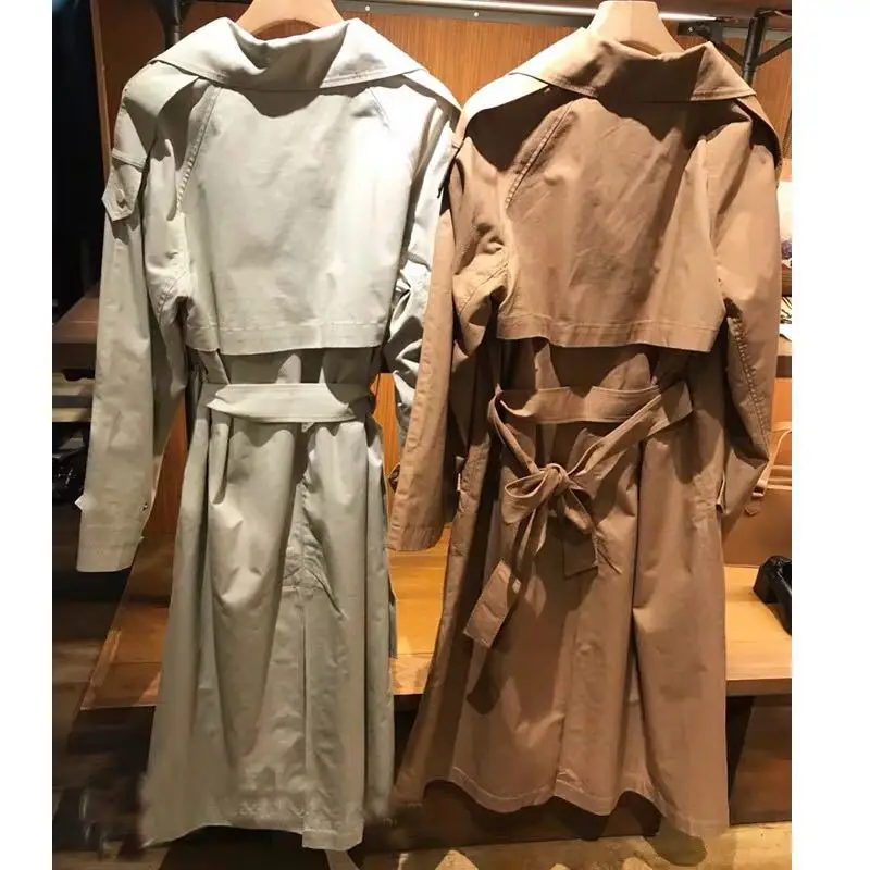

Pure Yuan M Home 2019 Autumn Japanese-style Solid Color Classic Long Sleeve Elegant Trench Coat Long Coat 010cas30-5590