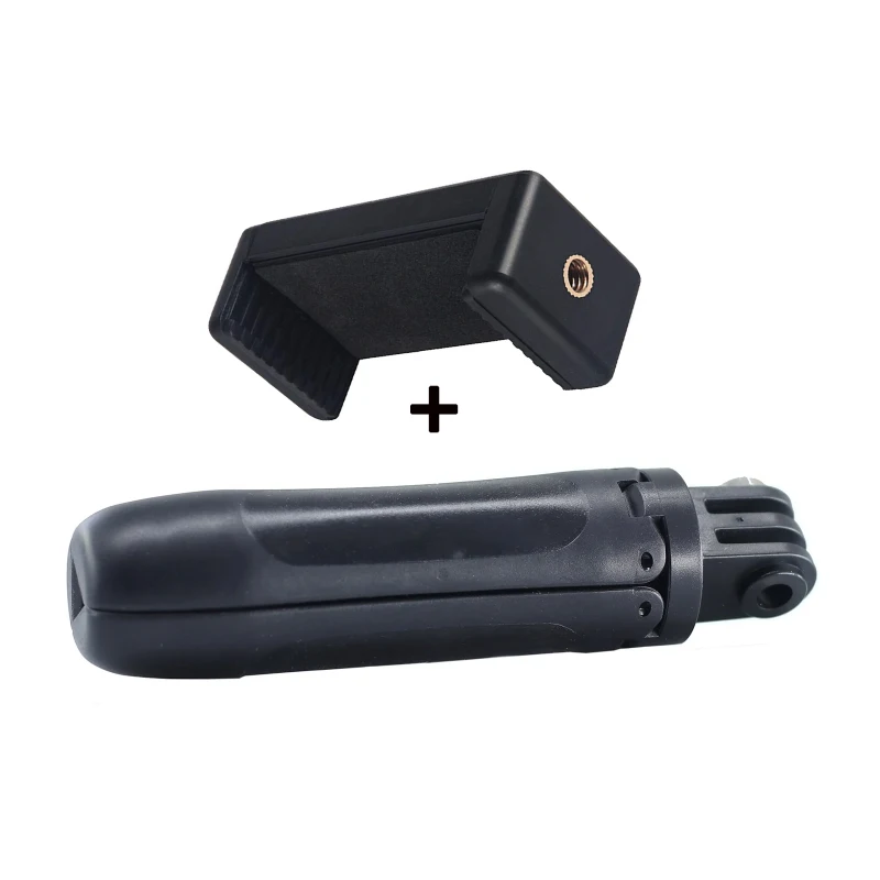 Clip-bracket-black Удлинительный штатив для селфи палка для Gopro Hero 7 6 5 4 3/3+ 2 1 монопод комбинированный для Xiaomi Yi SJcam 4K камера держатель телефона - Цвет: Clip-bracket-black
