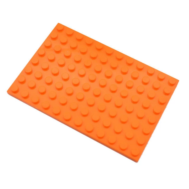 20pcs DIY Building Blocks 8x12 Dots Thin Figures Bricks Educational Creative Size Compatible With Brand Toys for Children Orange 20PCS