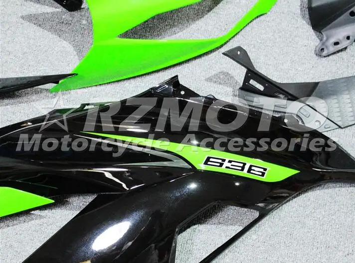 ABS полный обтекатель комплект подходит для Kawasaki ZX6R 2013 Обтекатели ZX-6R Ninja 636 599 приятный зеленый черный