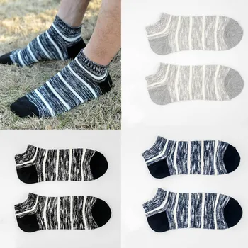 

KANCOOLD socks Women Casual Man Vintage Comfortable belt Cotton Socks Stripe Printing pattern Short Cute Gift socks men 2020mar6