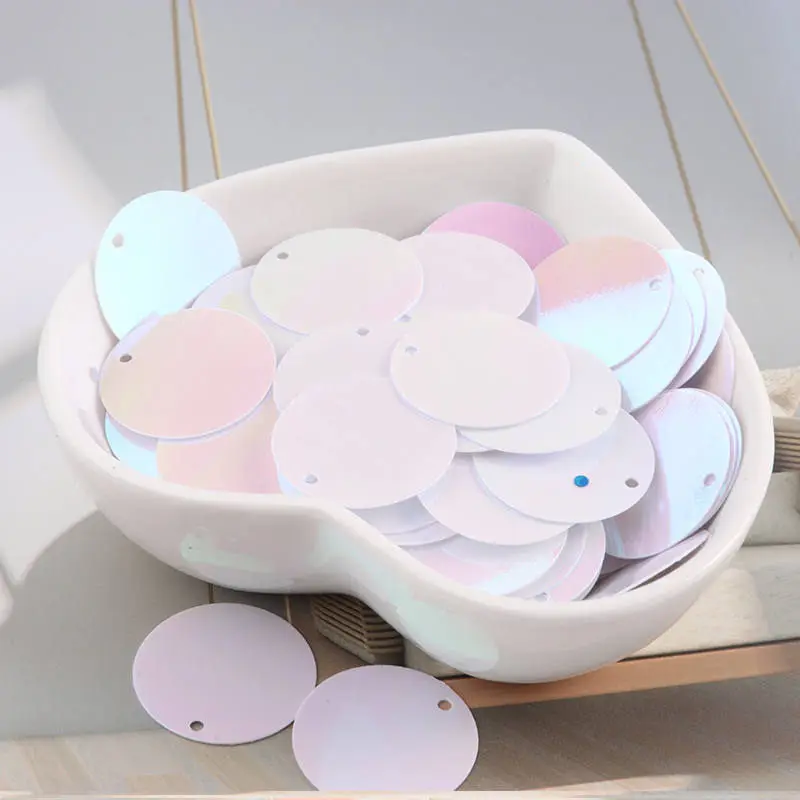 

10g/pack 25mm AB Color Flat Round Loose Sequins Paillettes Sewing Wedding Craft,Women Garments Accessories