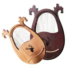 16-note Lyre harp набор жесткий портативный из красного дерева с гаечным ключом черная сумка для хранения арфа набор