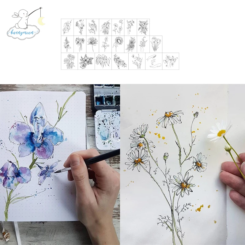 CH Flower Set Clear Silicone Stamp Seal Yourself Scrapbooking Album Sheets Decorative Card Decor | Дом и сад