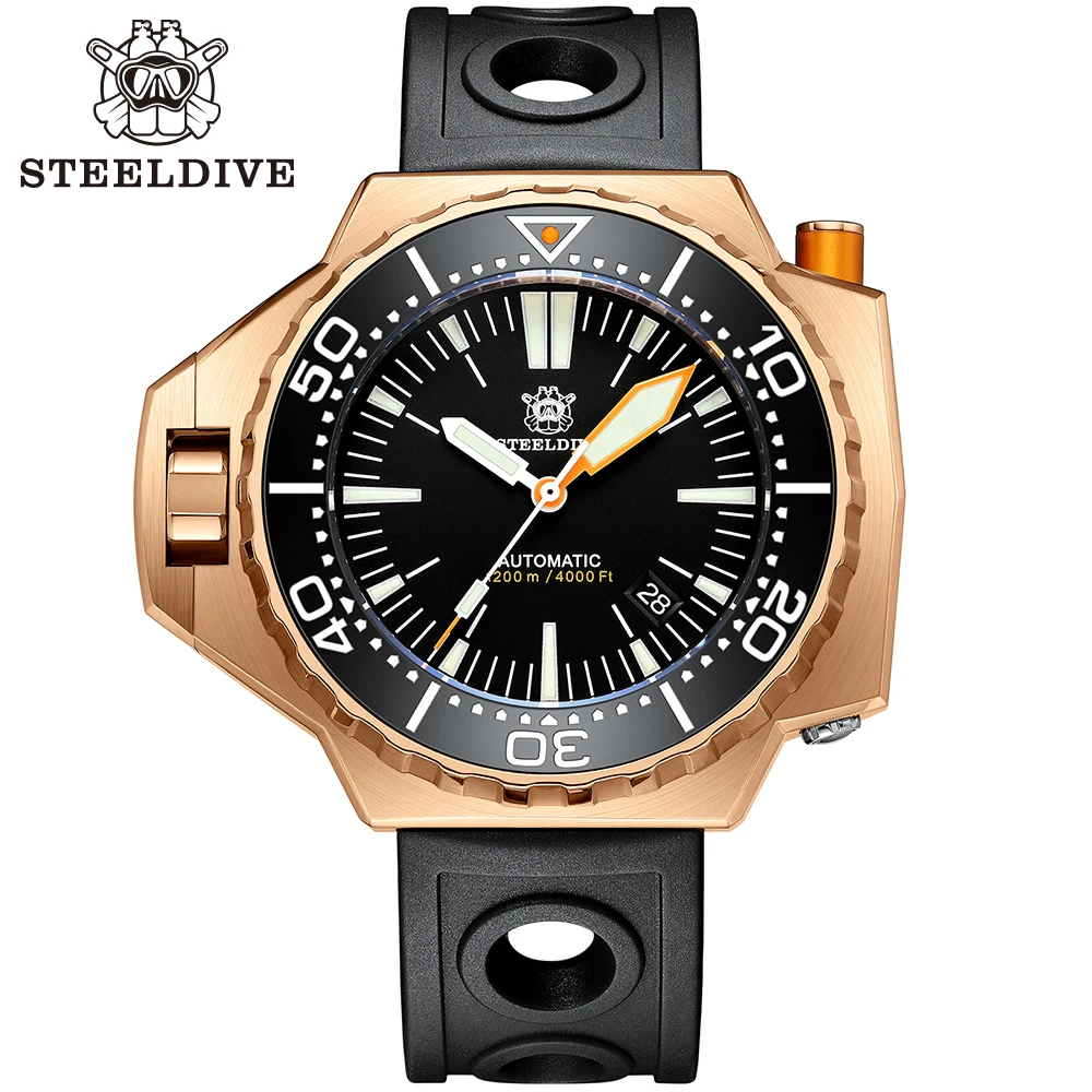 2021 New Arrival Factory Price Steeldive SD1969S 1200M Water Resistant NH35 Automatic Bi-Direction Bezel Dive Watch 