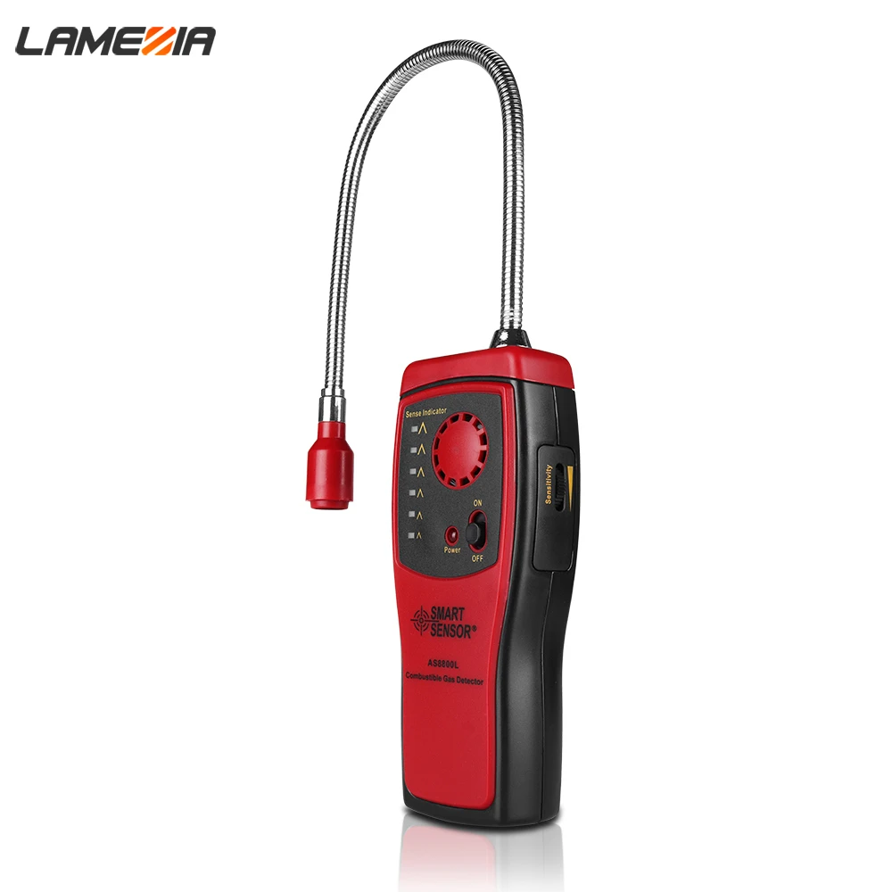 

LAMEZIA Gas Analyzer Combustible GasDetector Port Flammable Natural GasLeak Location Determine Meter Tester Sound Light Alarm