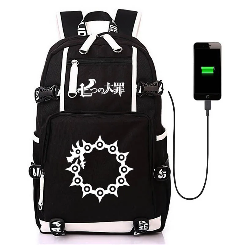 Waliicorners The Seven Deadly Sins School Bag Backpack Cosplay Boys Girls Casual Leisure Travel Bag Students Book Bag for Men Women 9 2