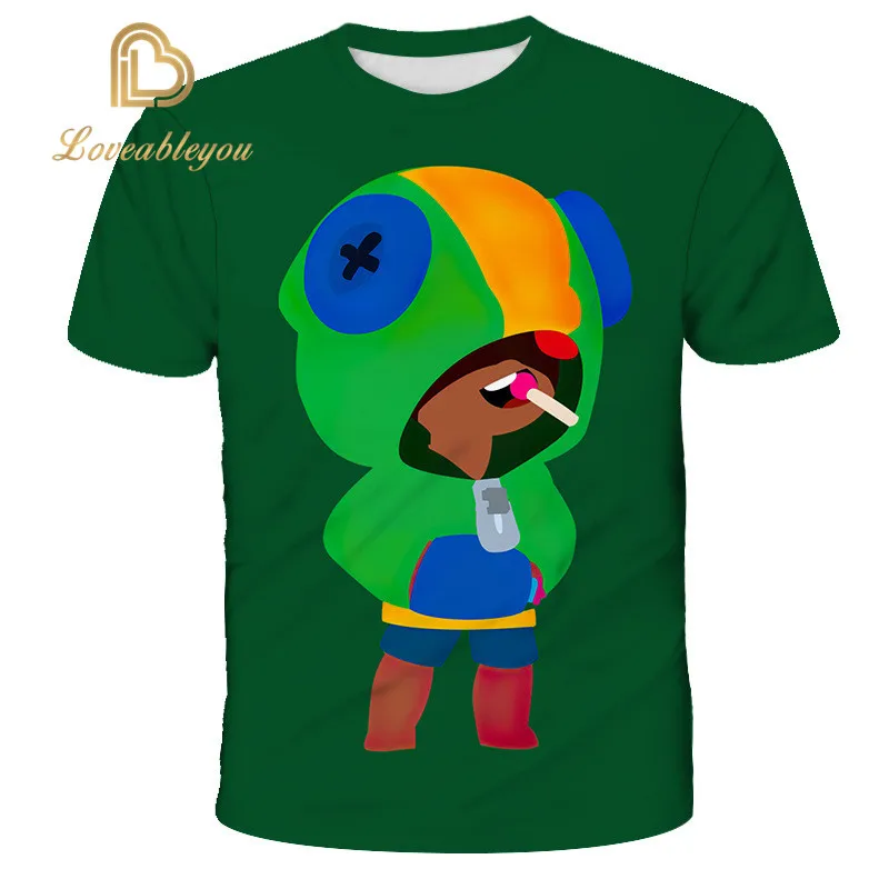 

2020 New Cartoon Game Kids T Shirts Shooting Game Shark Leno 3D Printed Children Spike T-shirt Summer Short Sleeve T Shirt