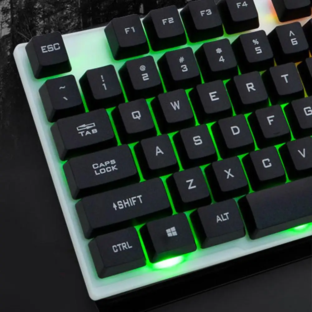 Игровая клавиатура и мышь набор радужной подсветки Usb Эргономичный для ПК