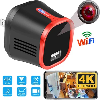 

Wireless Wifi Mini Camera USB Charger micro camera 4K 1080P Cam Baby Camera Security Nights Vision Motion Detect Camcorder espia