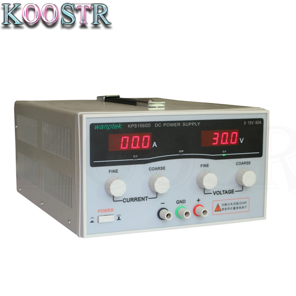 900 Вт KPS1560D 15 в 60A Цифровой Регулируемый DC источник питания переключатель высокой мощности DC источник питания 110/220 В 0,1 в 0.1A
