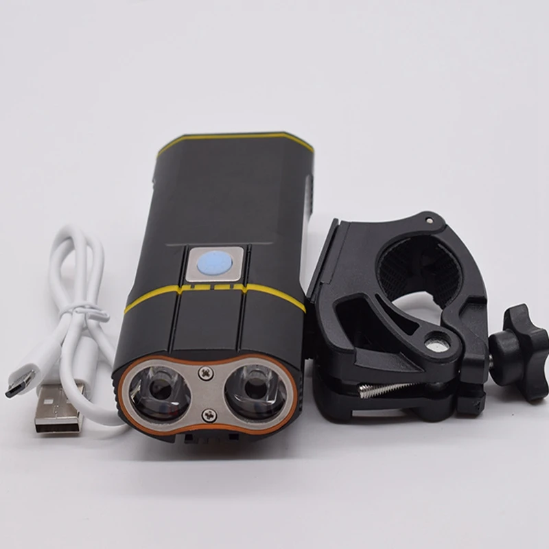Велосипедный фонарь фара для велосипеда L2/T6 USB перезаряжаемая 4400MAh велосипедная фара Водонепроницаемая светодиодная фара power Bank Аксессуары для велосипеда