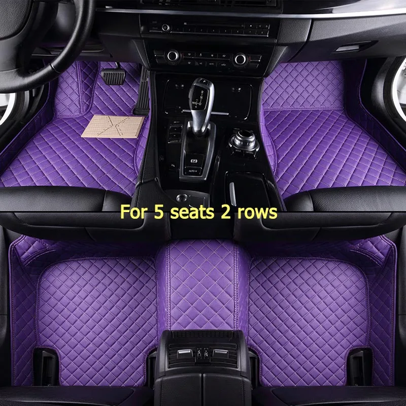 For 5 seats 2 rows KADULEE пользовательские автомобильные коврики для Lexus ES IS-C IS LS NX GS CT GX LX570 RX350 LX RC RX300 LX470 ES300 ES 200 автостайлинг - Название цвета: For 5 seats 2 rows