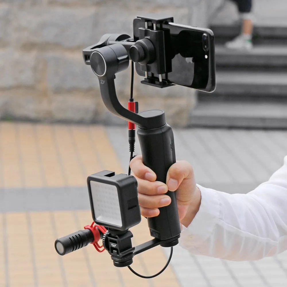 Микрофон светодиодный светильник удлинитель Холодный башмак адаптер для Dji Osmo Mobile 2 ручной Gimbal Zhiyun Smooth 4/Feiyu 2 аксессуары