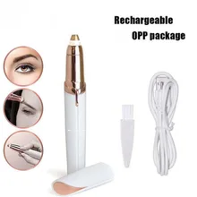 Безупречно для лица электробритва для бровей Бритва безболезненный портативный эпилятор для бритья Триммер для бровей с USB кабелем