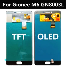Para gionee m6 gn8003l display lcd + tela de toque digitador assembléia substituição acessórios