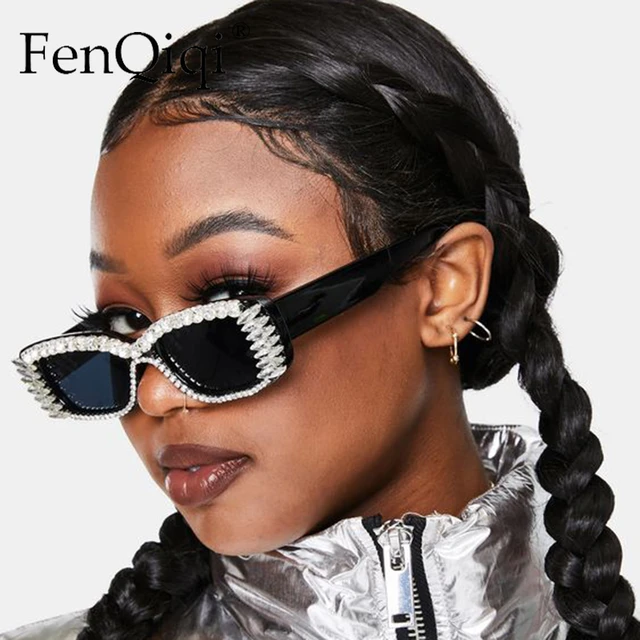  LIXX Trendy Square Diamond Sunglasses Women Men Retro Chunky  Rectangle Flat Top Black Shades Glasses : Clothing, Shoes & Jewelry