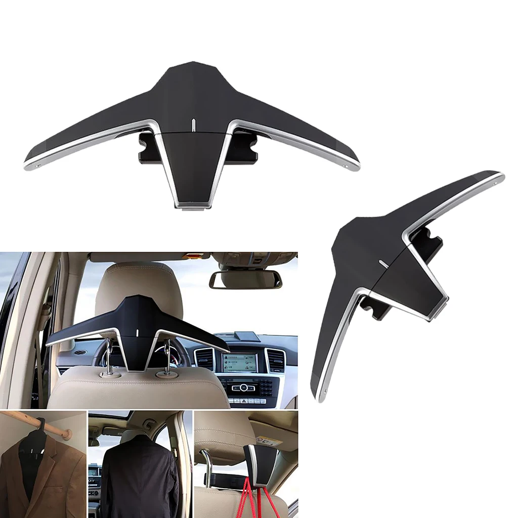

2x Car Coat Hanger, Auto Back Seat Headrest Clothes Jackets Suits Hooks, High-End Multi-Purpose Storage Car Accessories