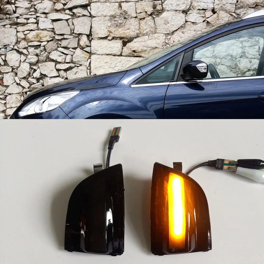 

Dynamic Turn Signal Light For Ford Focus 2 MK2 2004-2008 C-MAX LED Side Wing Mirror Repeater Sequential Indicator Blinker Lamp