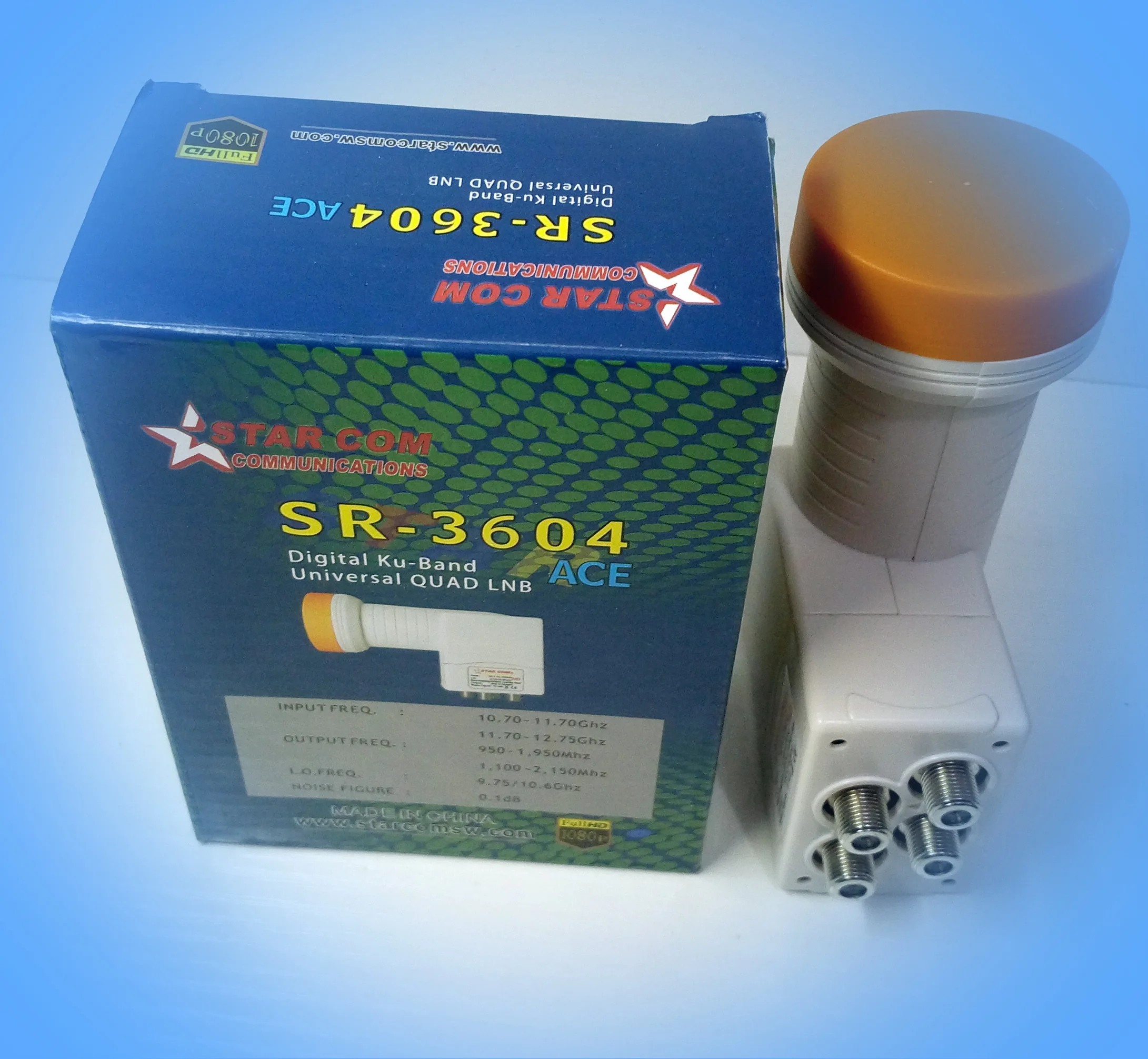 Мощный SRT4604 бесплатная доставка лучший сигнал Full HD универсальный KU Band Quad LNB