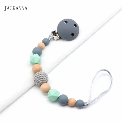 5 DIY Baby Pacifier Clips Crochet Bead Soother Holder Newborn Attache Sucette Shower Gifts BPA Free Baby Dummy Clips Holder Chain - Цвет: 5
