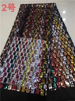 

Elegant pattern PDN588(5yards/lot) French mesh material with sequins net lace fabric African tulle cloth for evening dress