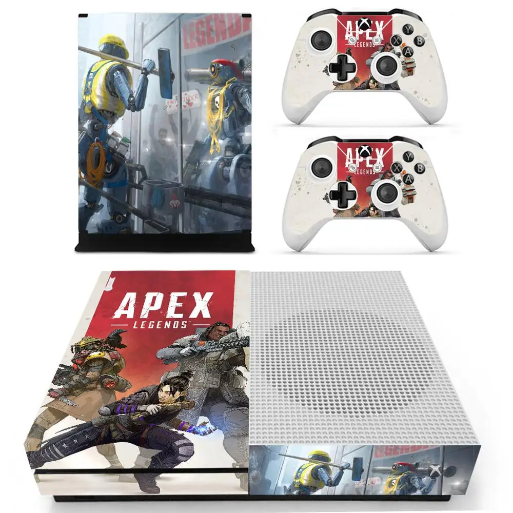 YS-xboxoneS-2033 Для Xbox One S Наклейка s Apex legends виниловые наклейки для кожи Pegatina для Xbox one тонкая консоль и два контроллера шкуры - Цвет: YS-xboxoneS-2033