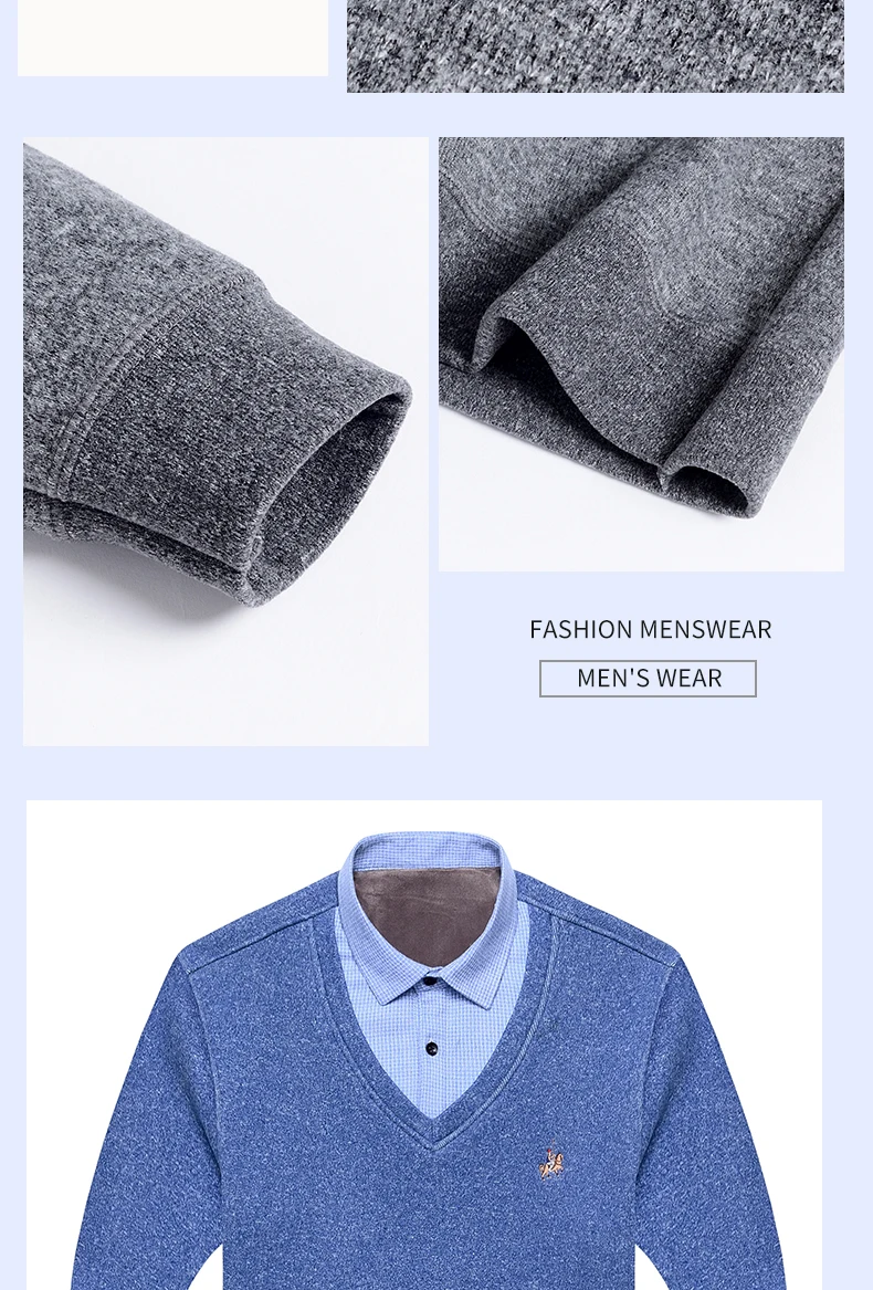 Aoliwen бренд мужской зимний толстый свитер рубашка с флисовой подкладкой с v-образным вырезом рубашка-воротник фланелевая хлопковая рубашка свитер мужской теплый пух