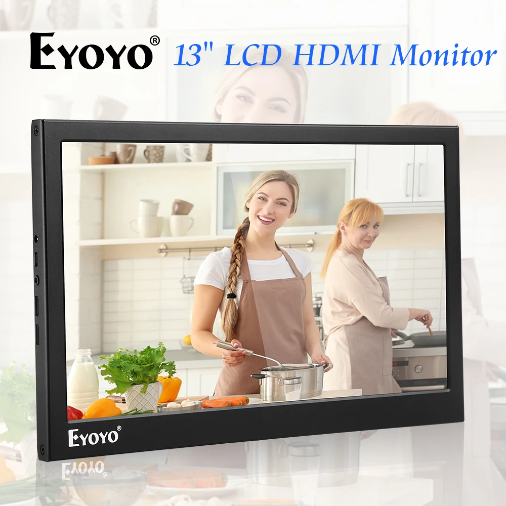 

Eyoyo EM13A 13.3" Doub Mini HDMI Monitor 1920x1080 FHD IPS PC Pantalla USB speakers LCD Screen For PC Raspberry Pi PS3 PS4 Xbox