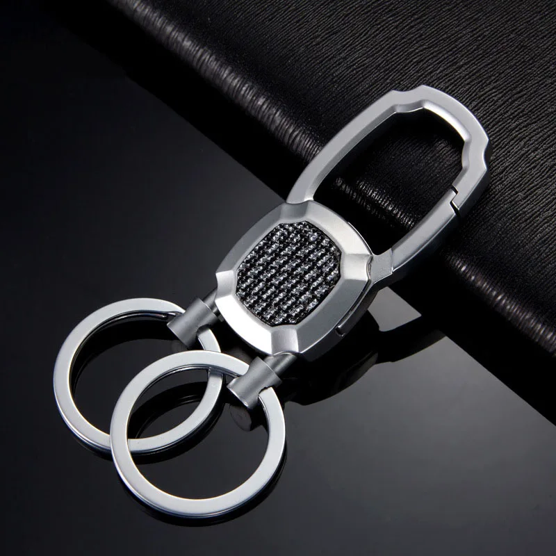 Авто цепочка для ключей, брелок для ключей, бизнес брелок на талию для Buick Regal gs Lacrosse Dacia Duster Ford Holden Colorado Key Holder - Название цвета: Silver with box
