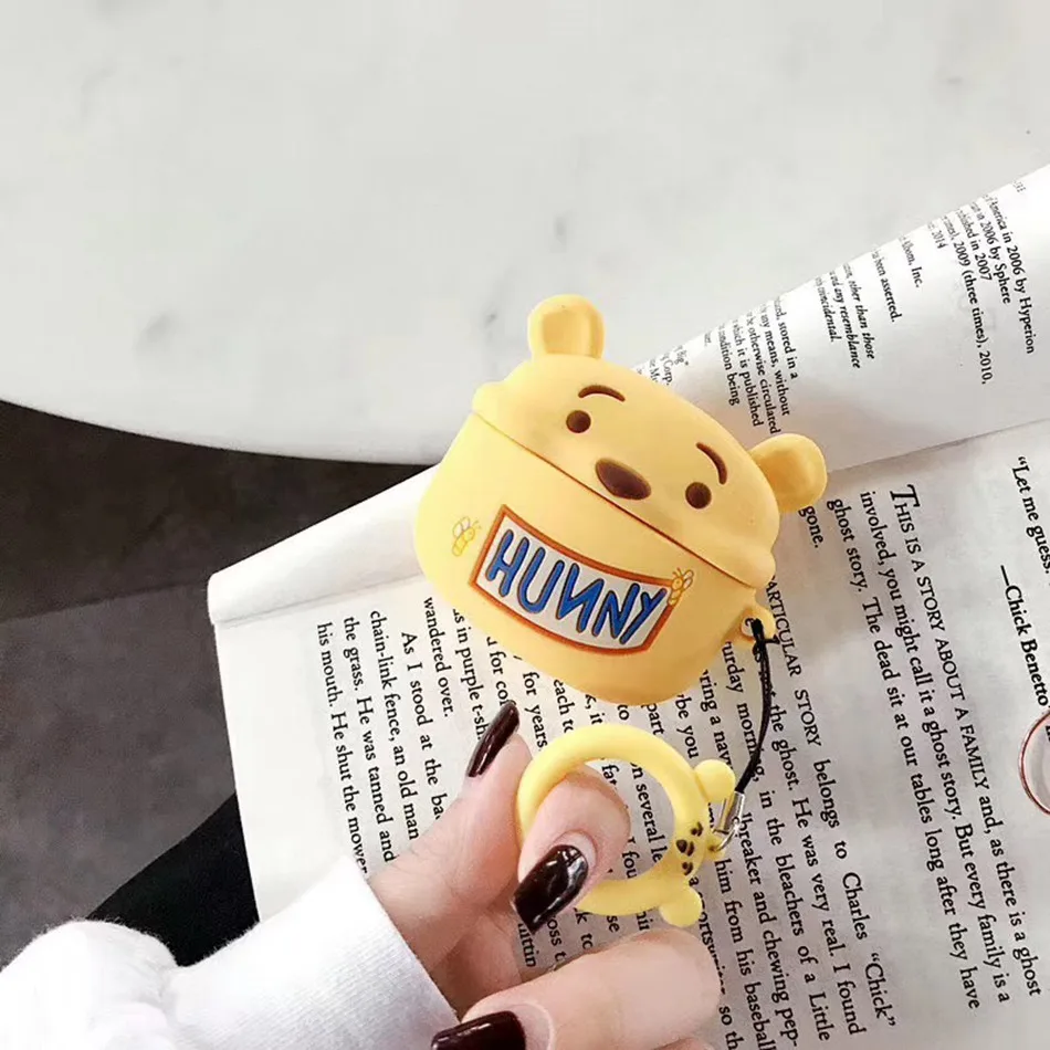 3D чехол для наушников для Airpods Pro Чехол Силиконовый медведь кошка Мультяшные наушники/Earpods чехол для Apple Air pods Pro 3 чехол Брелок