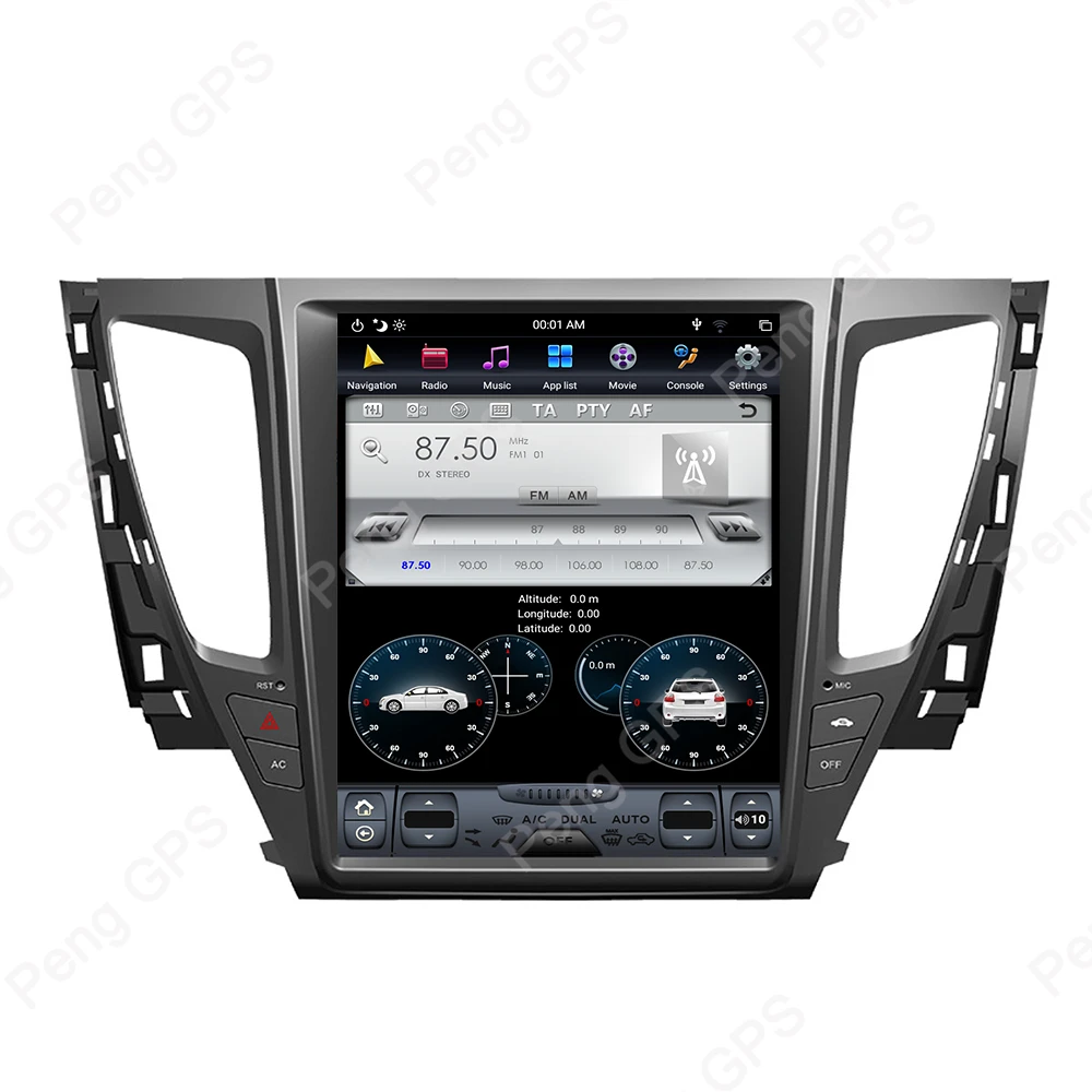 4G+ 64G 12," Android 8,1 Тесла вертикальный экран gps навигация для Mitsubishi Pajero+ аудио DVD плеер 1920*1080 4K головное устройство