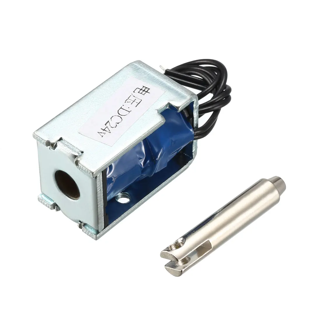 Uxcell DC 24V 0.48A Тяговый электромагнит, 2 мм/130 г 5 мм/20 г, открытая рама, линейное движение