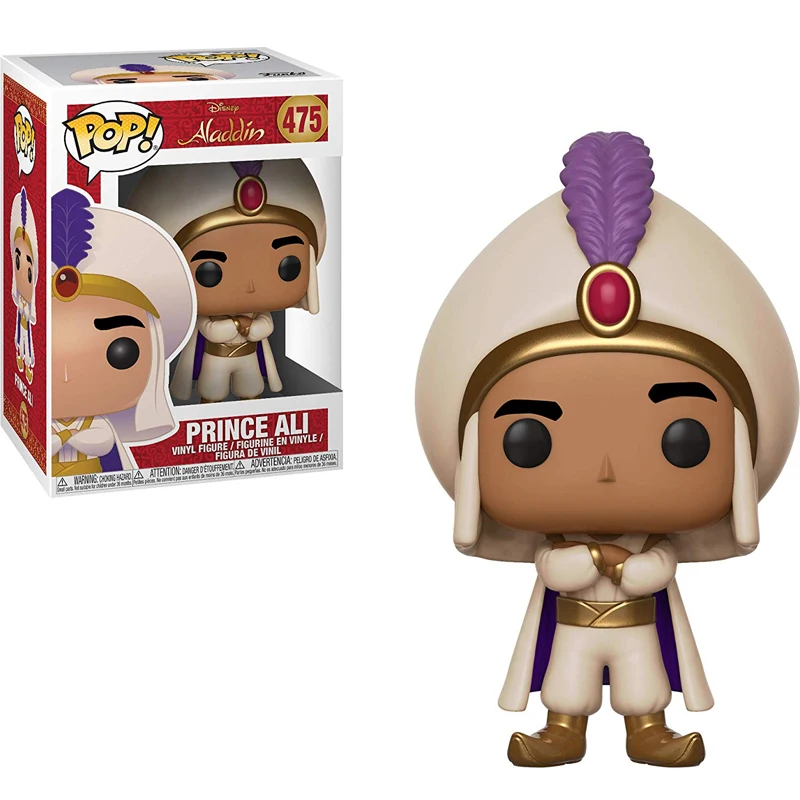 Ali With Box Funko Pop Aladdin фигурка Abu Parrot Iago принц Али Джинн с лампой оригинальные коллекционные игрушки - Цвет: Ali With Box