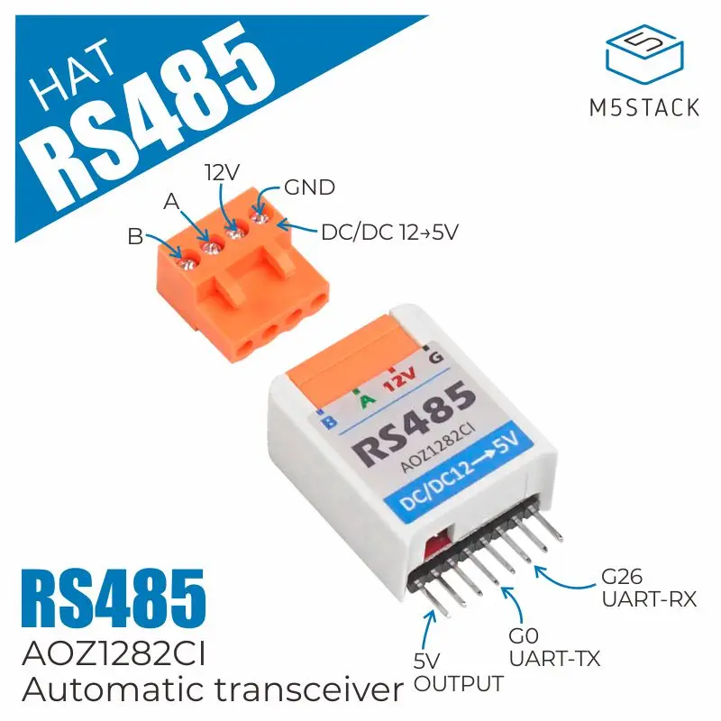 M5StickC ESP32Mini IoT макетная плата совместимый с RS485 HAT AOZ1282CI TTL к модуль конвертера SP485EEN