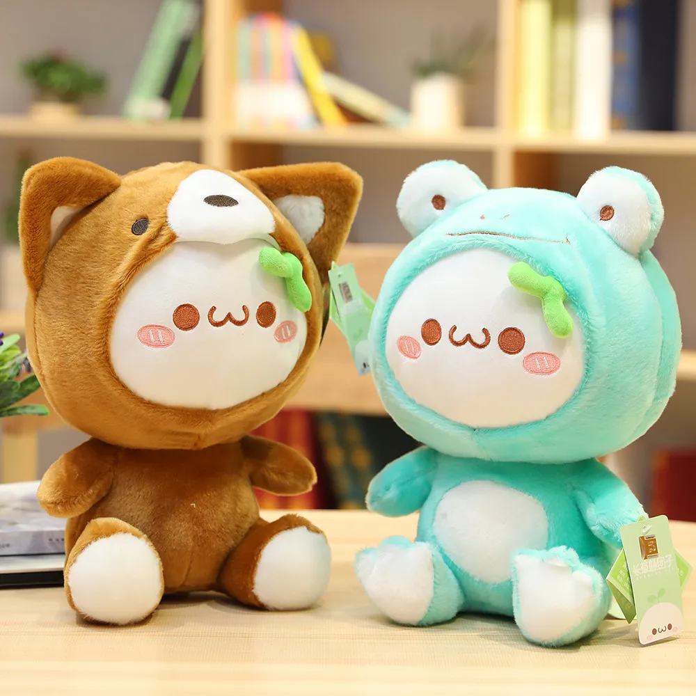 1pc 25/35cm Cute Rabbit Dumpling Toy Cosplay Dinosaur Turn to Husky Kaola Stuffed Plush Doll Birthday Christmas Gifts for Girls