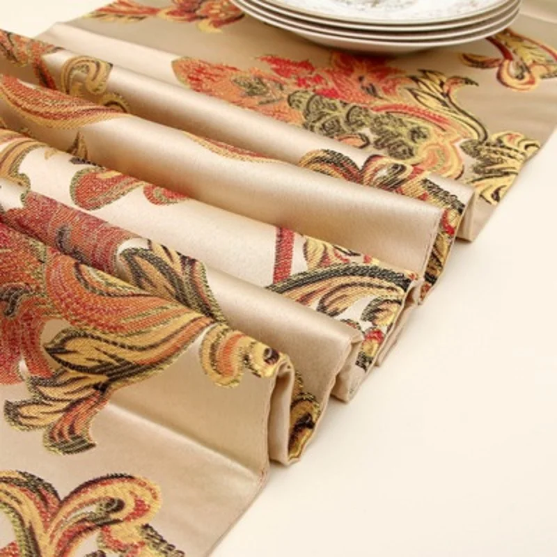 European jacquard luxury table runner bedside shoe cabinet tablecloth living room home sofa coffee table cover cloth decoration
