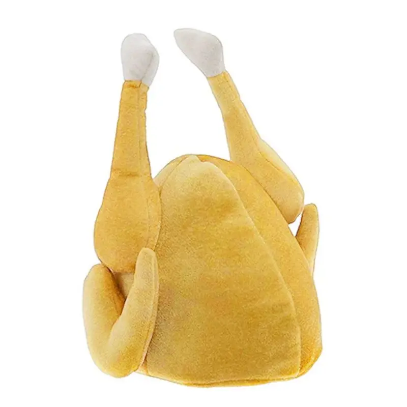 

Electric Stuffed Musical Roasted Turkey Hat Plush Velvet Moving Leg Cosplay Cap