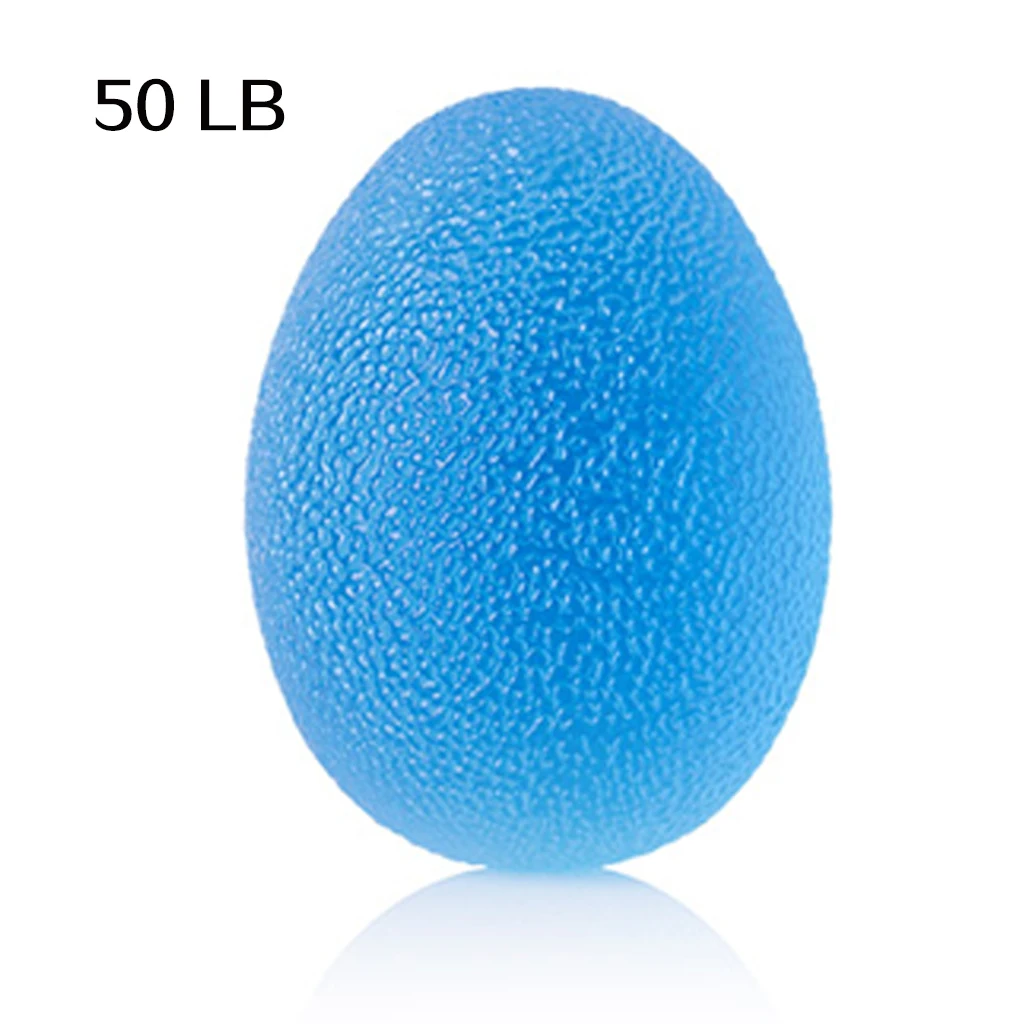 50LBS Blue Egg REXCHI силикагель шар для кистей рук яйцо Мужчины Женщины Тренажерный Зал Фитнес палец тяжелый тренажер Сила восстановления мышц захват тренажер - Цвет: 50LBS Blue Egg