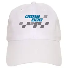 Fiat 500 Кепка период логотип на белой бейсболке