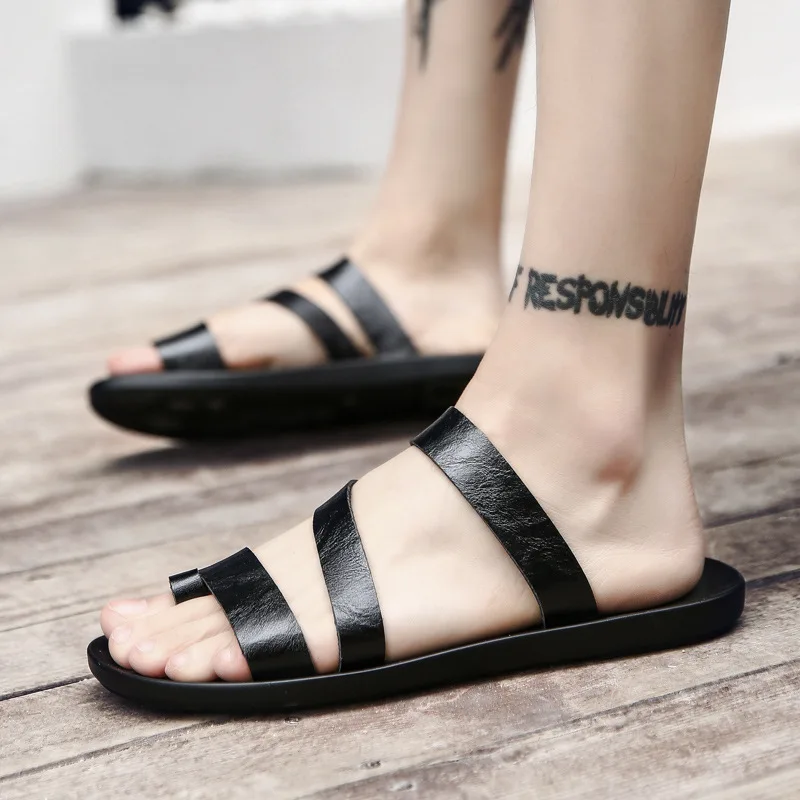 

Slipper Men's Summer Fashion Outer Wear 2018 New Style Flip-flop Flip-flops Breathable Slippers Korean-style Trend Rome Sandals