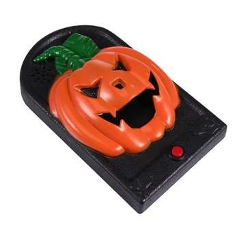 

1 Pc Premium Resin Halloween Scary Pumpkin Shape Doorbell Glow-In-The-Dark Spooky Toys Theme Party Decorative Supplies
