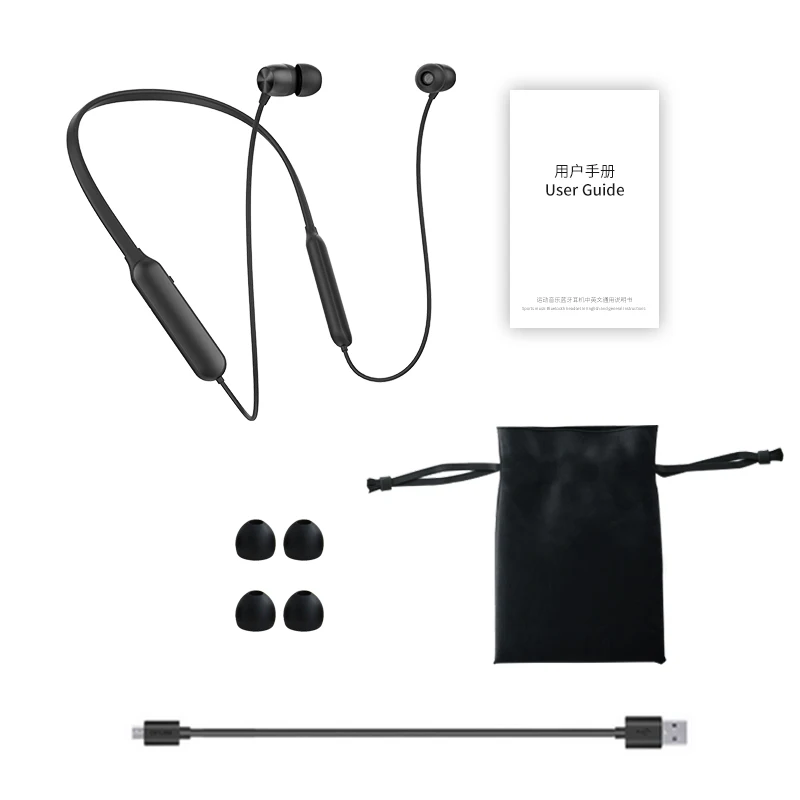 Roman Z702 bluetooth-наушники на шею беспроводные наушники для Xiaomi iPhone наушники стерео auriculares fone de ouvido с микрофоном - Цвет: Black