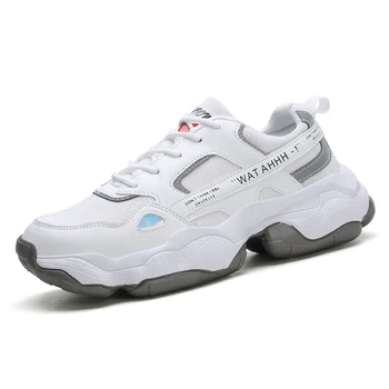 

2020 Newest Men Casual Shoes Sneakers Lace-up Lightweight Comfortable Breathable Zapatillas Hombre Patcahwork Men's Shoes