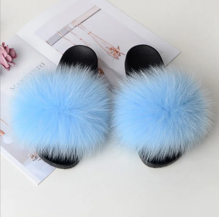 slippers Женские модные меховые тапочки; Пушистый Плюшевый шлепанцы для дома; женская меховая обувь с открытым носком; пушистый кролик; сумка; металлическая сумочка с застежкой в комплекте - Цвет: slippers