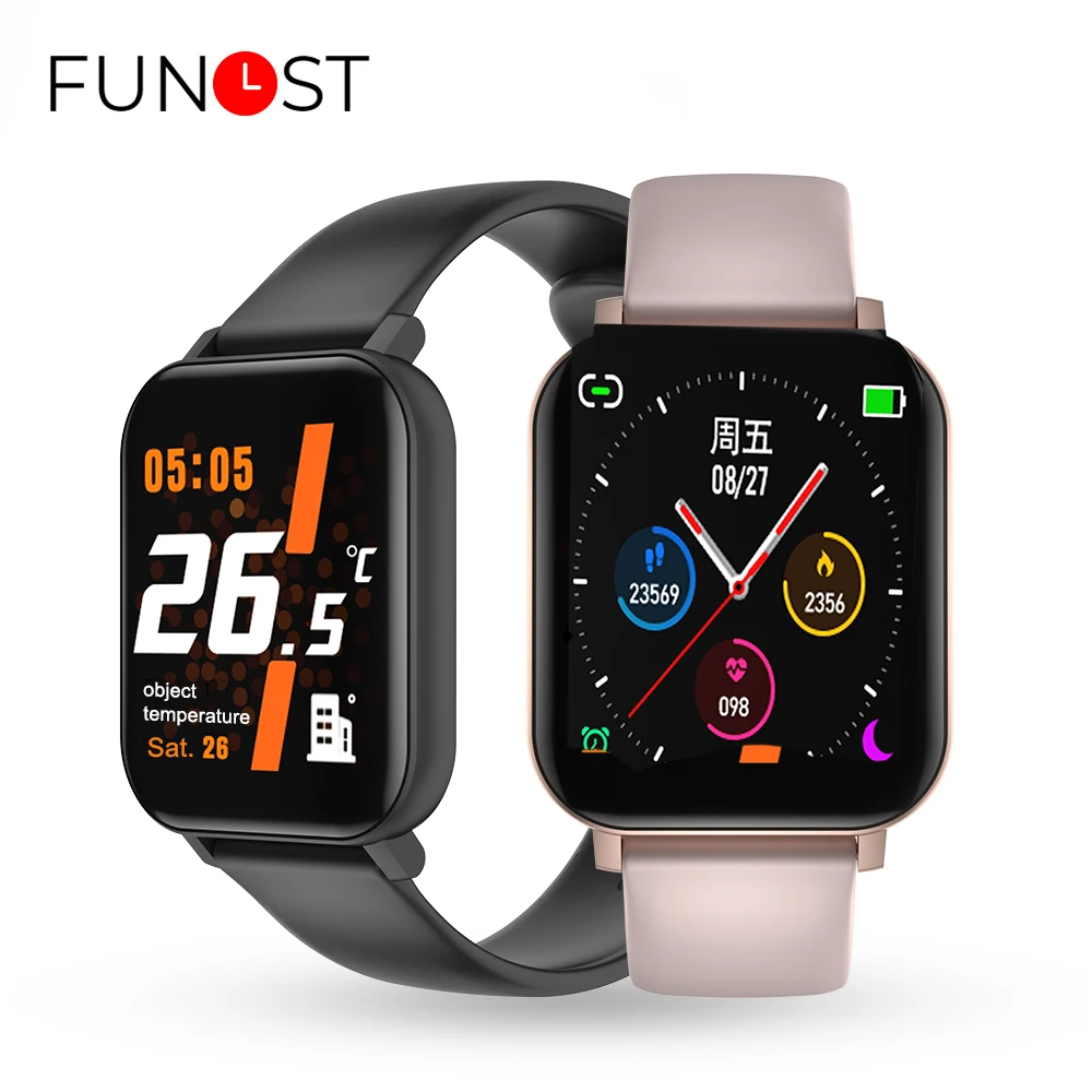 FUNOST F25 Смарт часы для мужчин 2020 термометр на запястье женщин Интеллектуальный