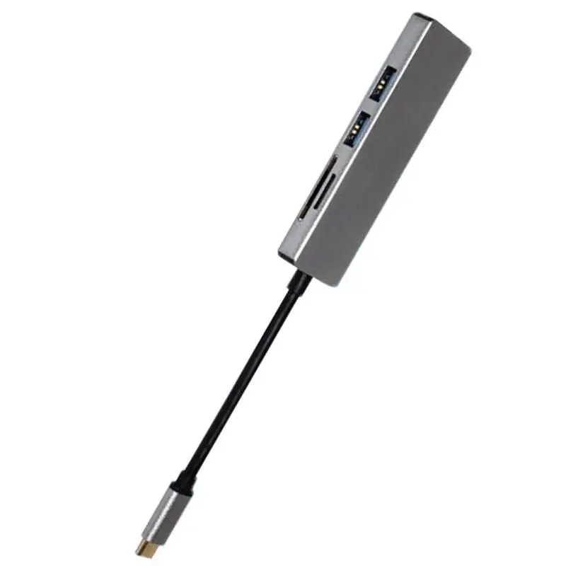 TC104H usb type-C концентратор 5 в 1 адаптер алюминиевый сплав серый и компактный преобразователь для 4K HDMI 2 USB кардридер