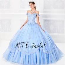 Изящные мята, голубое платье принцессы, бальные платья с открытыми плечевой корсет пышные фатиновые Бальные вечерние платье индивидуальный заказ